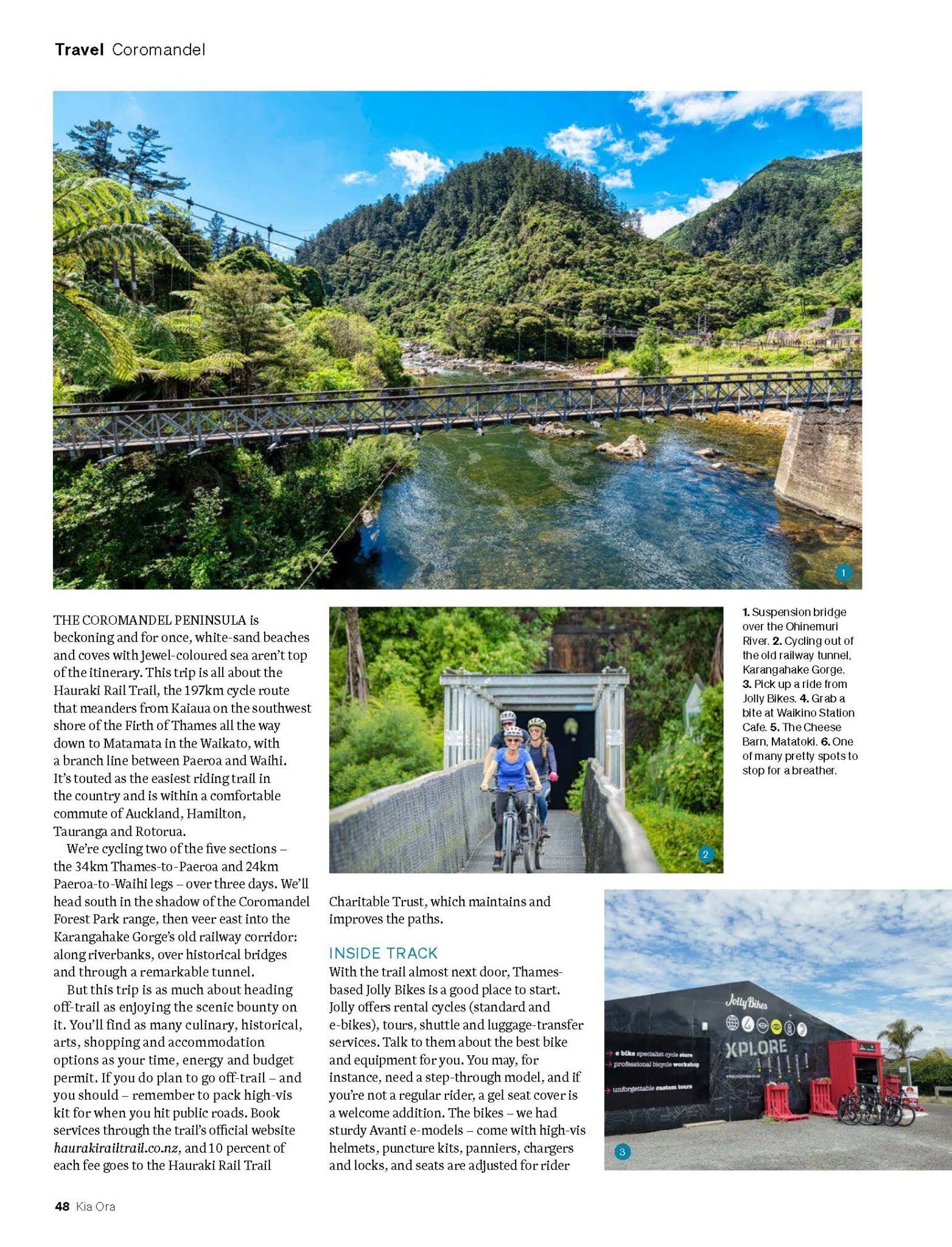 Kia Ora Magazine, April 2021 as part of the Local travel section