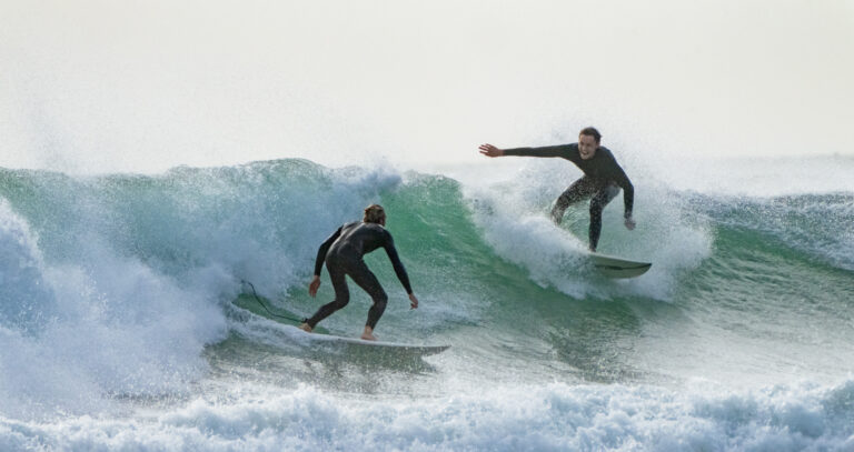 Surfing at Piha beach, Auckland-52